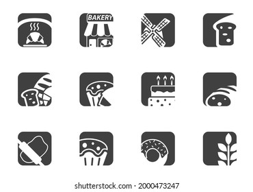 Bakeshop Icon Set für Ihr Design. Vektorsymbole