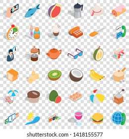 Bakeshop icons set. Isometric style of 36 bakeshop vector icons for web for any design