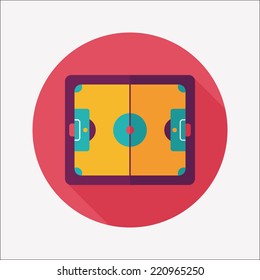 baketball court flat icon with long shadow,eps10