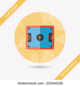 baketball court flat icon with long shadow,eps10