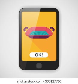 bakeware flat icon with long shadow,eps10