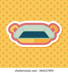 bakeware flat icon with long shadow,eps10