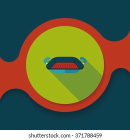 bakeware flat icon with long shadow,eps10