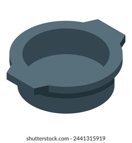 Bakeware icon isometric vector. Metal baking. Bakery dish