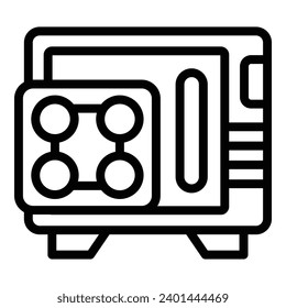 Bakeware mold icon outline vector. Ceramic ovenproof form. Kitchenware utensil form