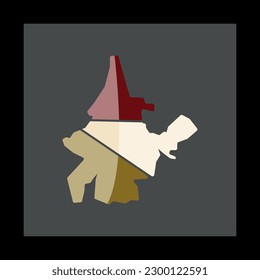 Mapa de la ciudad de Bakhmut Logo simple geométrico creativo