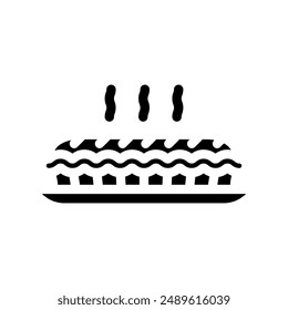 baking apple pie autumn glyph icon vector. baking apple pie autumn sign. isolated symbol illustration