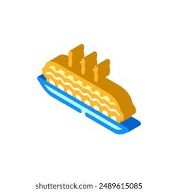 baking apple pie autumn isometric icon vector. baking apple pie autumn sign. isolated symbol illustration