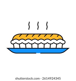 baking apple pie autumn line icon vector. baking apple pie autumn sign. isolated symbol illustration