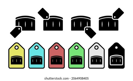 Baking, bread, food vector icon in tag set illustration for ui and ux, website or mobile application