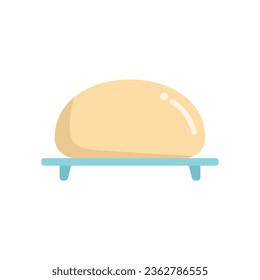 Baking bread icon flat vector. Flour pastry. Cook wood isolated