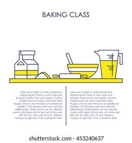 baking class brochure / flyer template
