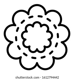 Baking cookie icon. Outline baking cookie vector icon for web design isolated on white background
