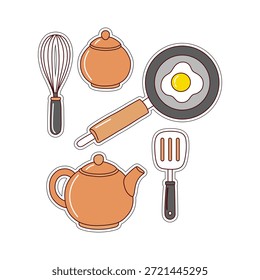 Baking, cooking equipment and biscuits stickers
