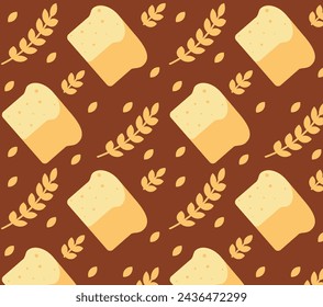 Baking and dessert in trendy geometric style - seamless pattern with icons related to bakery, cafe, cupcakes and logo design templates