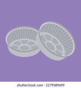 Baking foil mold, illustration, vector