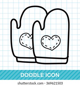 baking glove color doodle