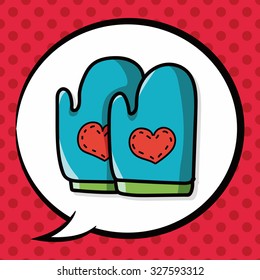 baking glove color doodle, speech bubble