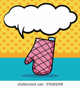 baking glove color doodle, speech bubble