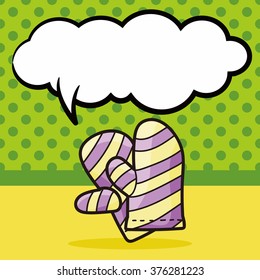 baking glove color doodle, speech bubble