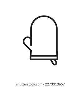 Ilustrador de vectores de iconos de esquema de guante