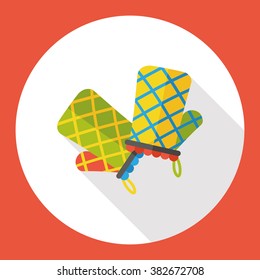 baking gloves flat icon