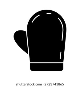 Backhandschuhe Symbol einzeln auf weißem Hintergrund. Küchenherd-Mitt-Symbol. Vektorgrafik