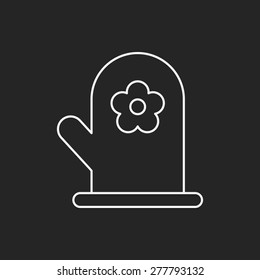 baking gloves line icon