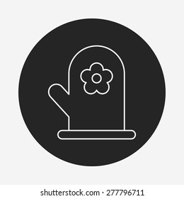 baking gloves line icon