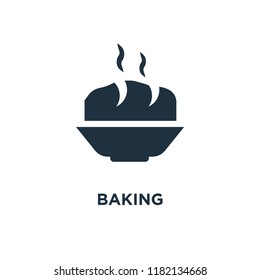 Baking icon. Black filled vector illustration. Baking symbol on white background. Can be used in web and mobile.