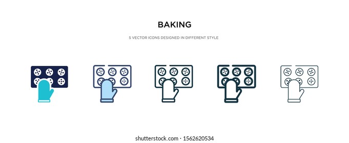 baking icon in different style vector illustration. two colored and black baking vector icons designed in filled, outline, line and stroke style can be used for web, mobile, ui