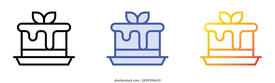 baking icon. Linear, Blue Fill and Gradient Style Design Isolated On White Background