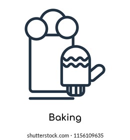 Baking icon vector isolated on white background, Baking transparent sign , thin symbols or lined elements in outline style