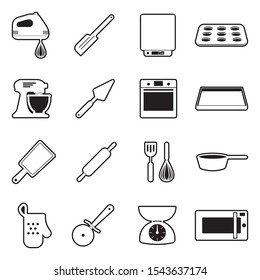 Baking Icons. Line With Fill Design. Vector Illustration.