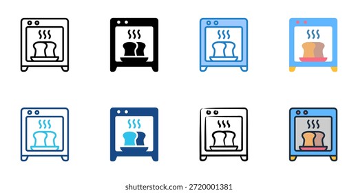 Baking icons set multiple style collection. Editable stroke 
