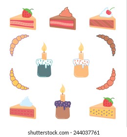 Baking icons set - vector illustration.
