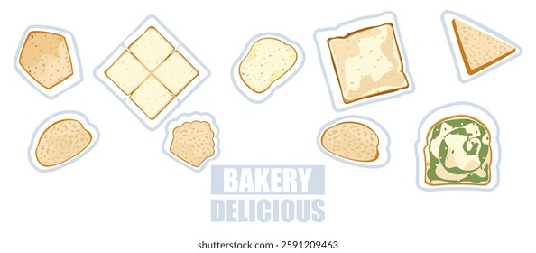 Baking illustration set. Baking, bakery, cooking, sweet products, dessert, pastries concept. Vector illustrations isolated on white background for posters, banners, cards, and advertisements.	