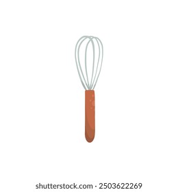 Baking ingredient. Cartoon kitchen tool for pastry and sweet bakery, whisk rolling pin. Vector isolated. Utensil and product for baking pastry on white background