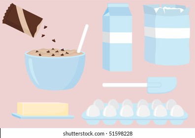 Baking Ingredients Vector