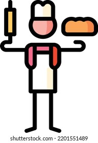 baking isolated design element stock illustration. Vector on a white background