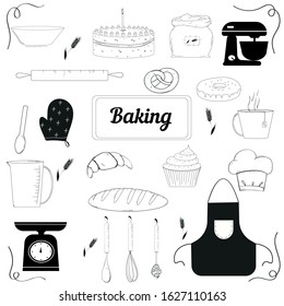 
baking kitchen utensils clothes tea