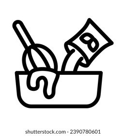 baking line icon illustration vector graphic. Simple element illustration vector graphic, suitable for app, websites, and presentations isolated on white background