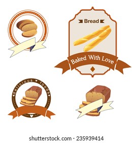 Baking logo set, vector illustration.
