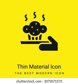 Baking minimal bright yellow material icon