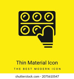 Baking minimal bright yellow material icon