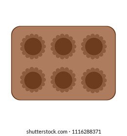 Baking molds icon. Isolated on white background. Vector illustration. eps 10.