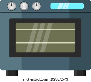Baking oven, illustration, vector on a white background.