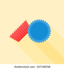 Baking Paper cup with long shadow, flat design
