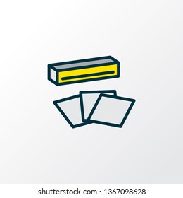 Baking paper icon colored line symbol. Premium quality isolated foil element in trendy style.
