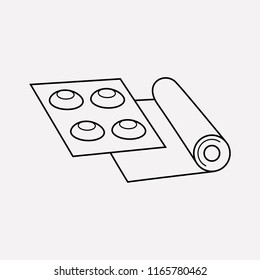 Baking paper icon line element. Vector illustration of baking paper icon line isolated on clean background for your web mobile app logo design.